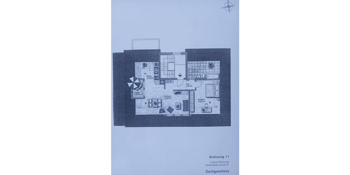 Dachgeschoßwohnung Dresden Klotzsche - 2 Zimmer, 64 m&sup2;, 289.000&euro; | Angebot:26994554