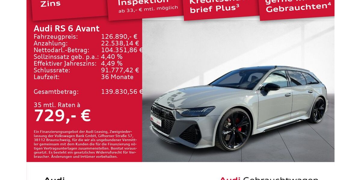 Audi RS6 6.417 km 123.990 &euro; Dresden 01067