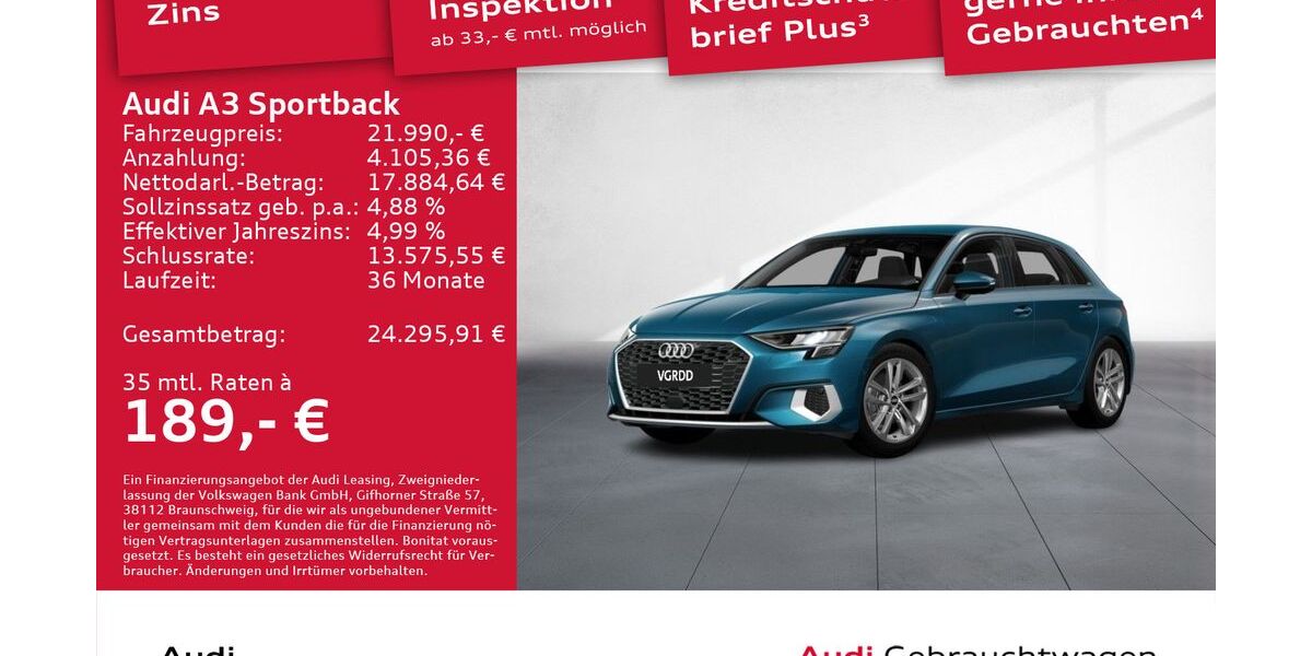 Audi A3 51.131 km 21.990 &euro; Dresden 01067