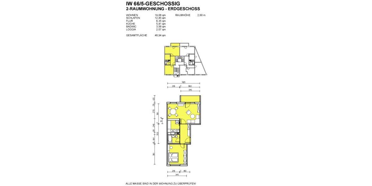 Erdgeschoßwohnung Dresden Blasewitz - 2 Zimmer, 49 m&sup2;, 412&euro; | Angebot:26695188