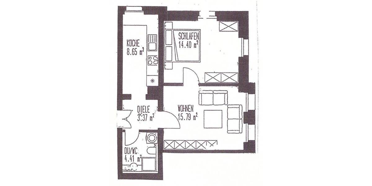 Etagenwohnung Dresden Löbtau-Nord - 2 Zimmer, 47 m&sup2;, 347&euro; | Angebot:26572752