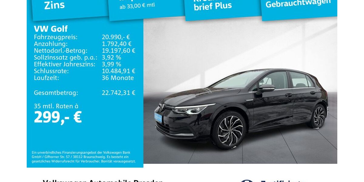 VW Golf 88.392 km 20.485 &euro; Dresden 01067