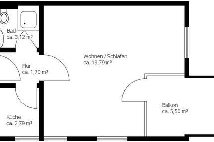 Wohnung Kesselsdorf Kesselsdorf - 1 Zimmer, 33 m&sup2;, 395&euro; | Angebot:26944225