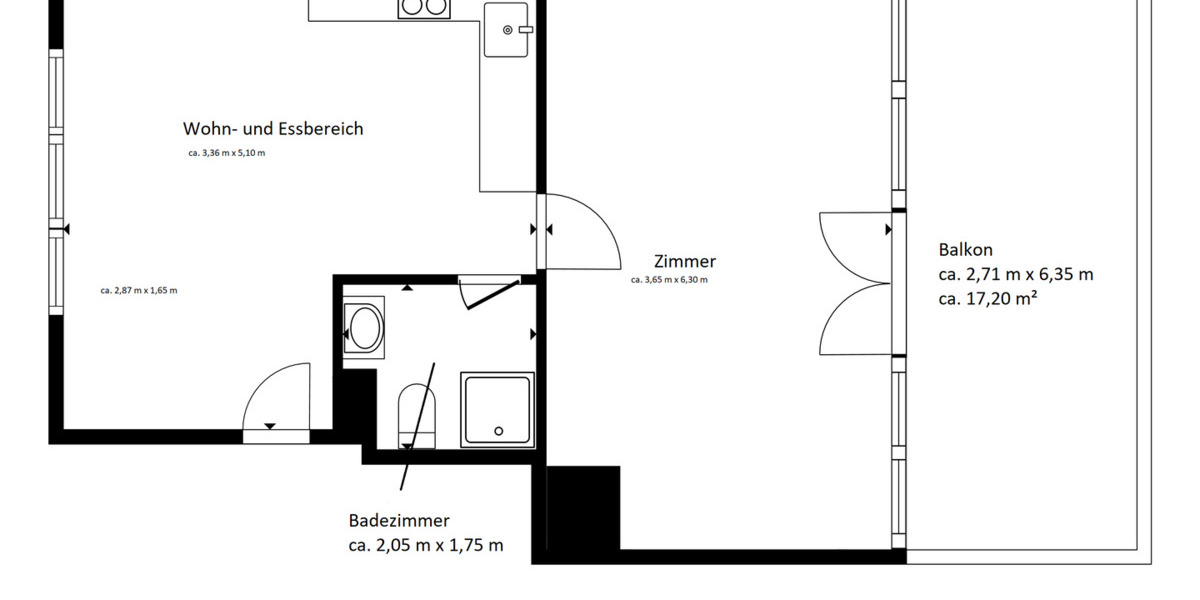 Etagenwohnung Dresden Wilsdruffer Vorstadt/Seevorstadt-West - 2 Zimmer, 56 m&sup2;, 215.000&euro; | Angebot:25705076