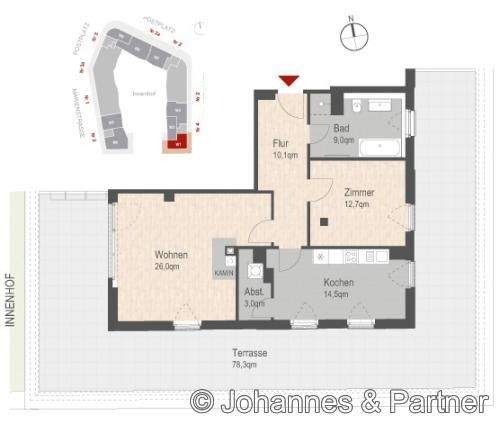Etagenwohnung Dresden Innere Altstadt - 2 Zimmer, 101 m&sup2;, 1.498&euro; | Angebot:26644465