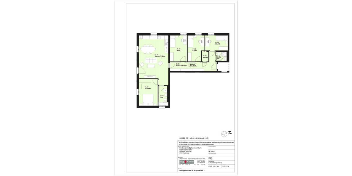 Etagenwohnung Radeberg Liegau-Augustusbad - 5 Zimmer, 118 m&sup2;, 1.245&euro; | Angebot:26489520