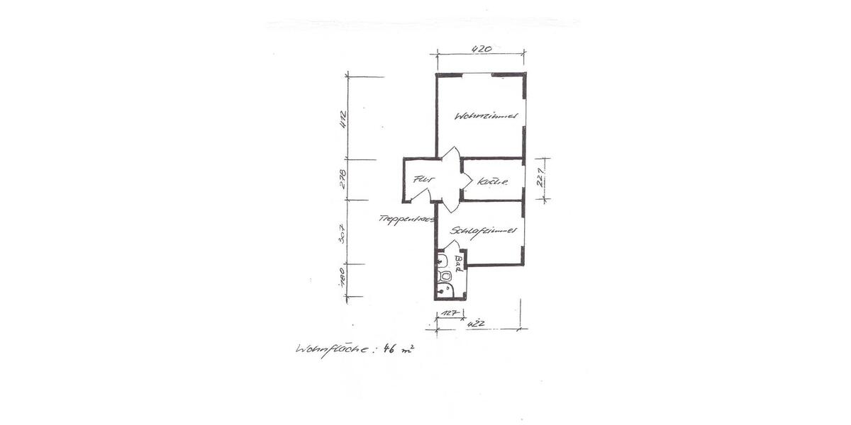 Etagenwohnung Dresden Cossebaude - 2 Zimmer, 46 m&sup2;, 350&euro; | Angebot:26694166