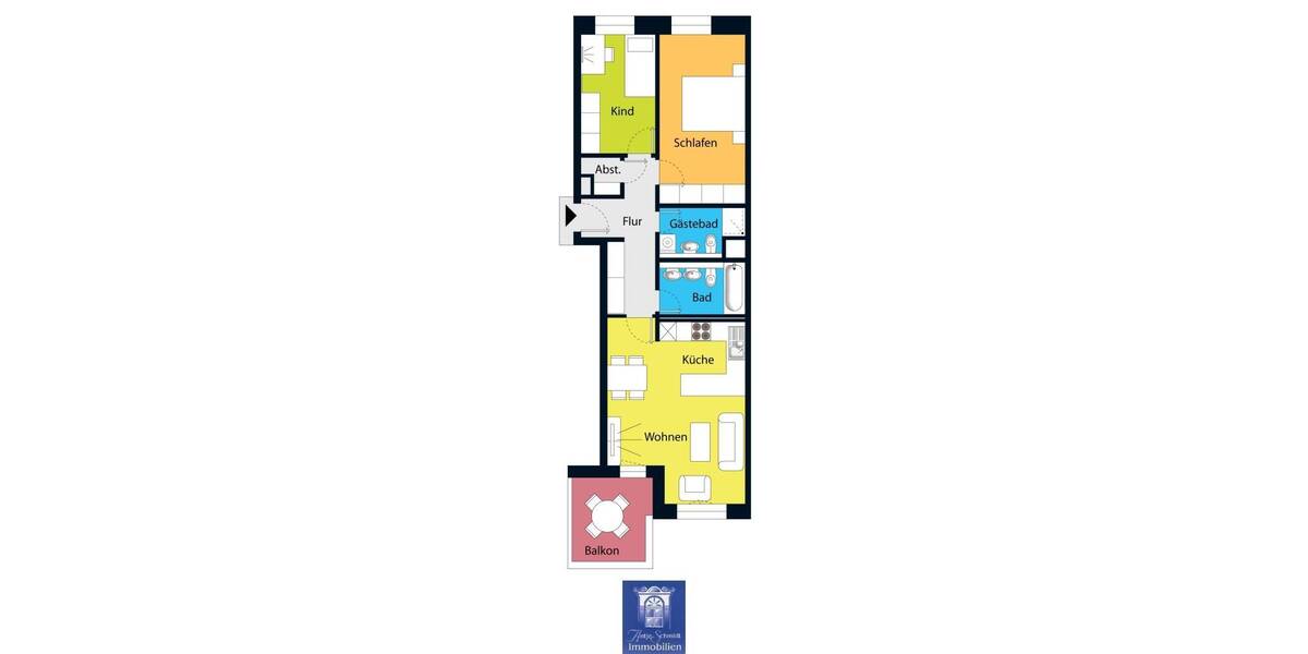 Etagenwohnung Dresden Südvorstadt-West - 3 Zimmer, 81 m&sup2;, 1.095&euro; | Angebot:26489170