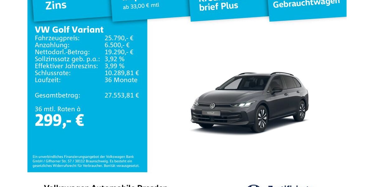 VW Golf 12.725 km 25.790 &euro; Dresden 01169