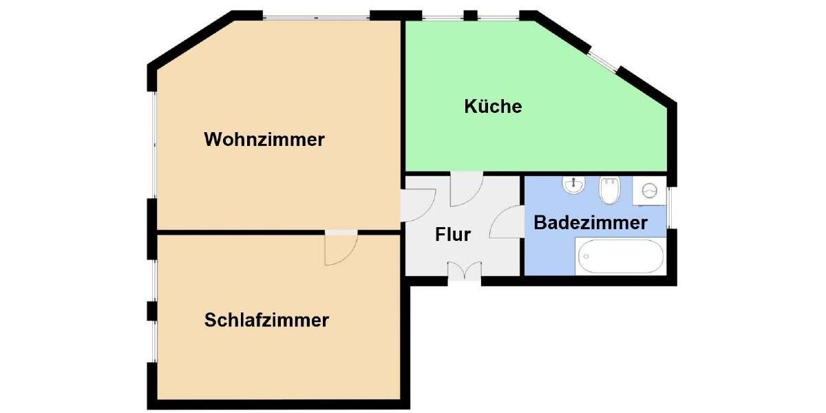 Etagenwohnung Meißen - 2 Zimmer, 64 m&sup2;, 415&euro; | Angebot:26461397