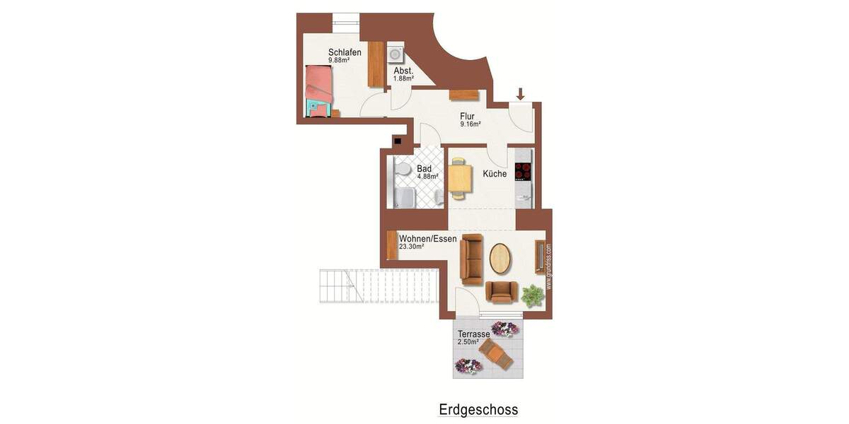 Etagenwohnung Kreischa Lungkwitz - 2 Zimmer, 51 m&sup2;, 110.000&euro; | Angebot:25738455