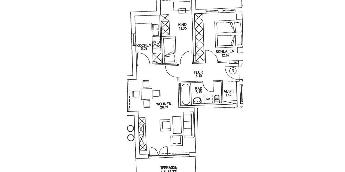 Terrassenwohnung Dresden Blasewitz - 3 Zimmer, 73 m&sup2;, 212.000&euro; | Angebot:26926898