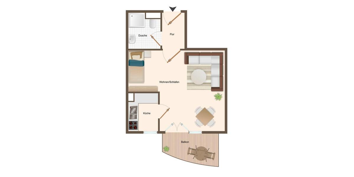 Etagenwohnung Dresden Cotta - 1 Zimmer, 28 m&sup2;, 97.500&euro; | Angebot:9094506
