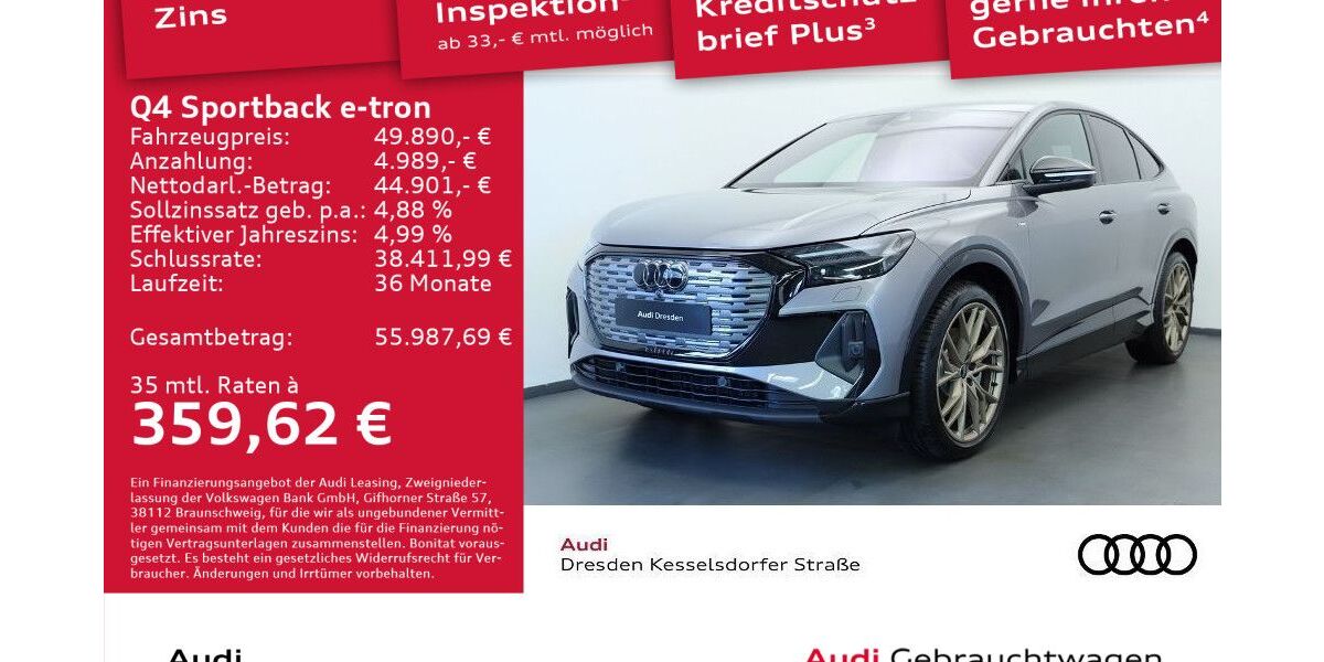 Audi Q4 e-tron 14.508 km 49.490 &euro; Dresden 01067