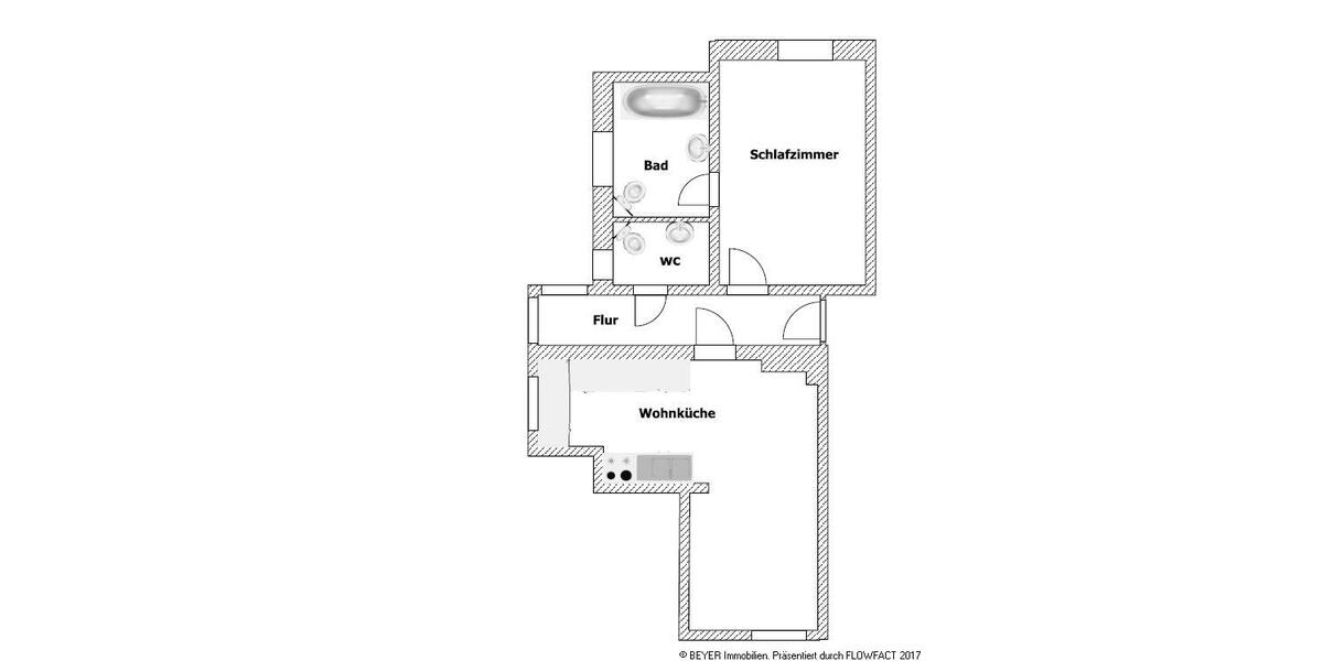 Etagenwohnung Dresden Langebrück - 2 Zimmer, 59 m&sup2;, 778&euro; | Angebot:20490271