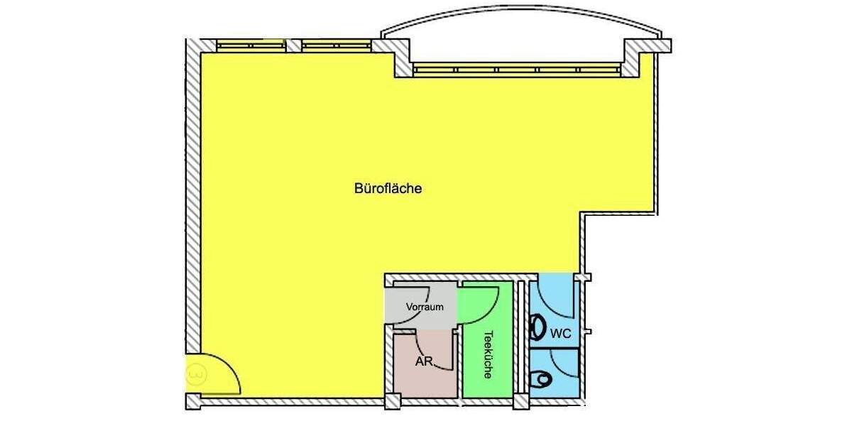 Gewerbeobjekt Dresden Südvorstadt-West - 1 Zimmer, 87 m&sup2;, 890&euro; | Angebot:25708978