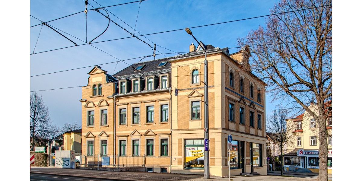 IDEALE FLÄCHE FÜR PRAXIS ODER BÜRO IM HOCHPARTERRE – ZENTRAL GELEGEN – PKW-STELLPLATZ – GROSSES WC - Gewerbeobjekt Dresden Choschütz | Angebot:22484938