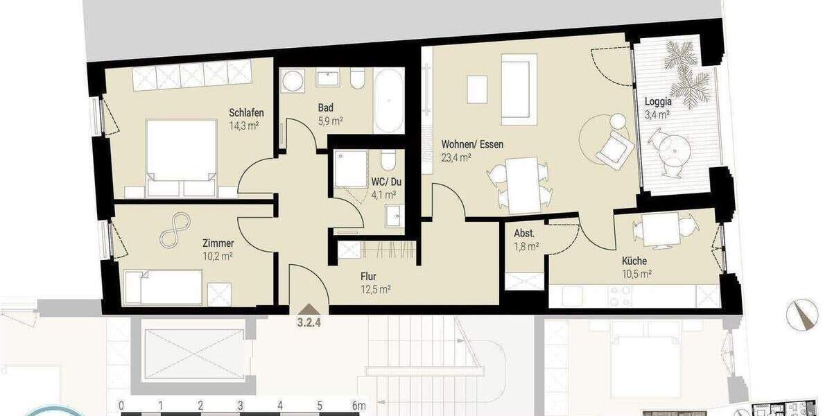 Etagenwohnung Dresden Innere Altstadt - 3 Zimmer, 85 m&sup2;, 1.481&euro; | Angebot:25165927
