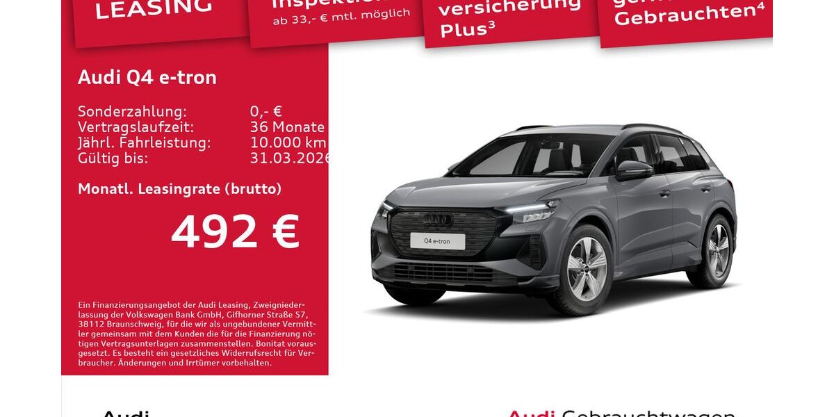 Audi Q4 e-tron 4.330 km 48.890 &euro; Dresden 01067