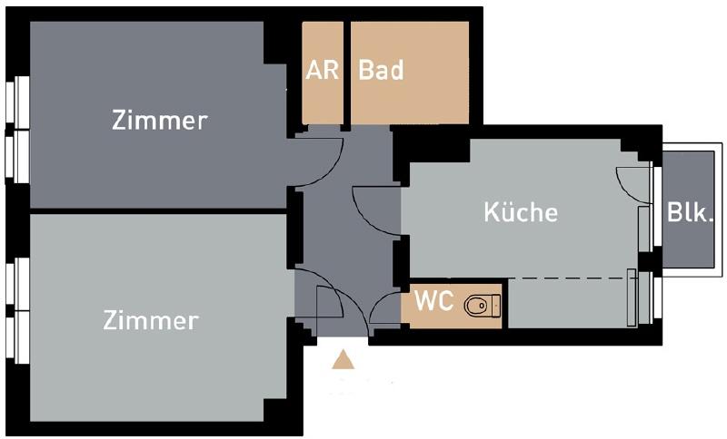 Etagenwohnung Dresden Neustadt - 2 Zimmer, 51 m&sup2;, 553&euro; | Angebot:25783843