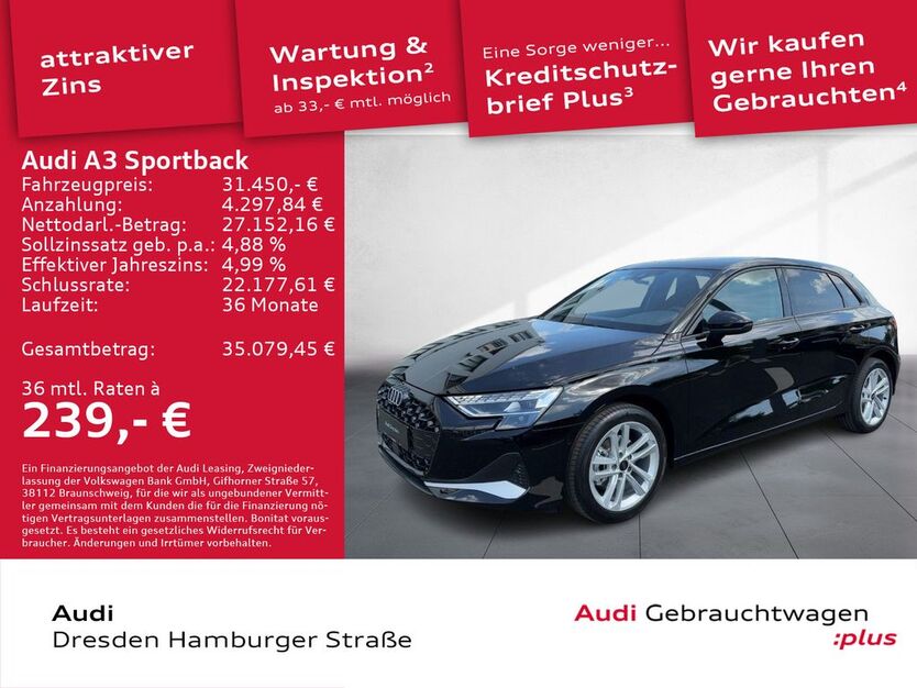 Audi A3 5.000 km 30.890 € Dresden 01067