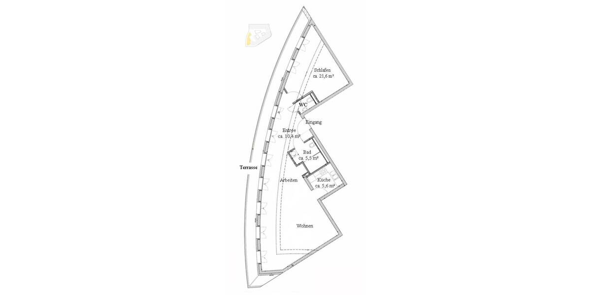 Etagenwohnung Dresden Innere Altstadt - 2 Zimmer, 104 m&sup2;, 2.200&euro; | Angebot:25748876