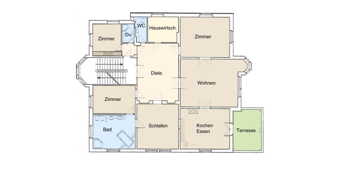 Etagenwohnung Dresden Blasewitz - 5 Zimmer, 248 m&sup2;, 2.975&euro; | Angebot:26442334