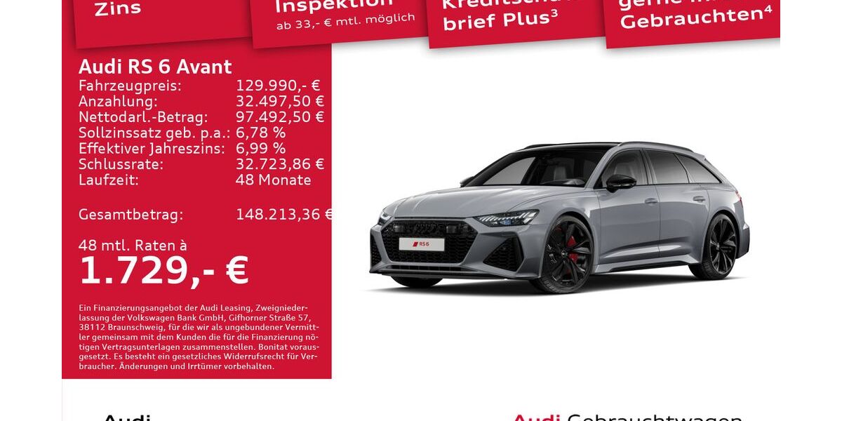 Audi RS6 6.410 km 128.990 &euro; Dresden 01067