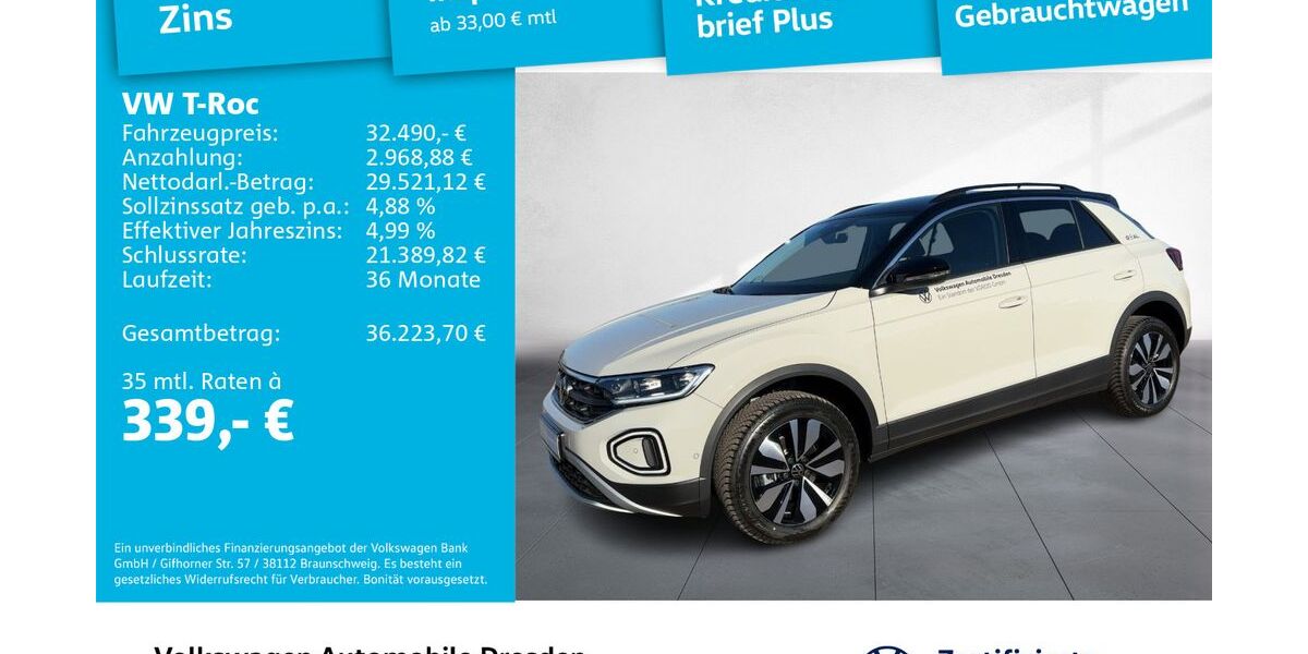 VW T-Roc 10.998 km 32.490 &euro; Dresden 01169