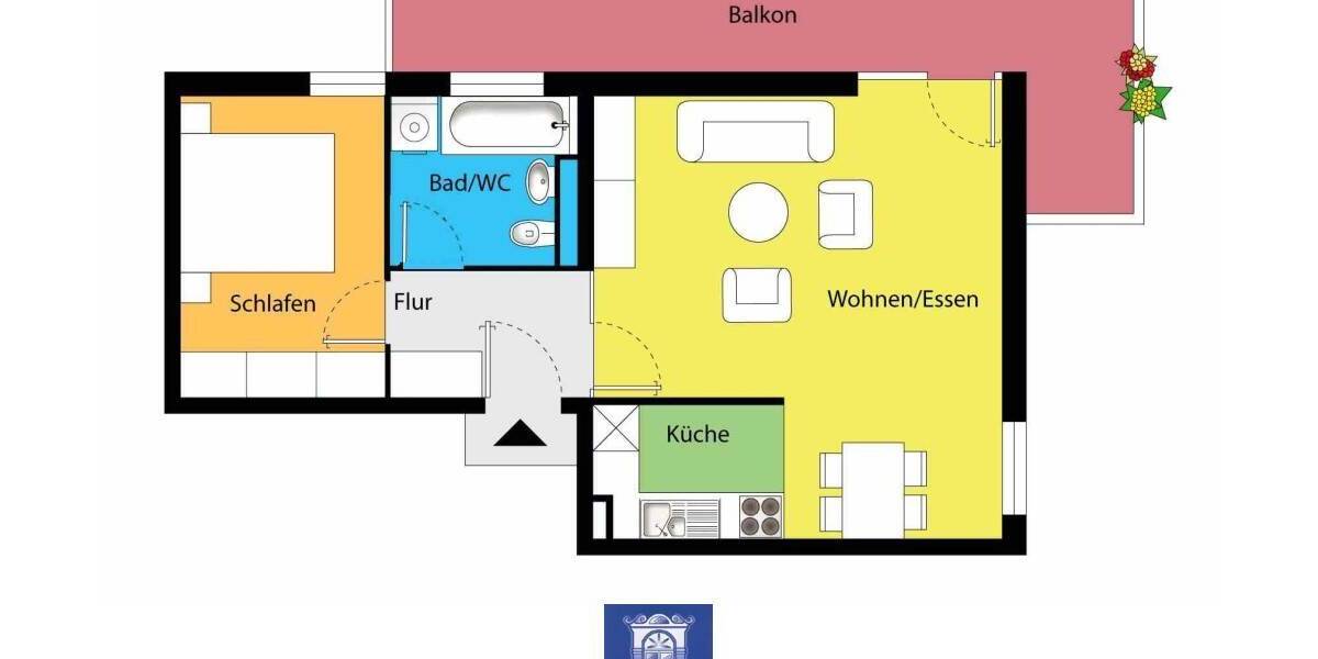 Etagenwohnung Dresden Pieschen-Süd - 2 Zimmer, 57 m&sup2;, 145.000&euro; | Angebot:25708926