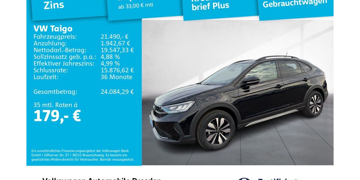 VW Taigo 14.416 km 21.490 &euro; Dresden 01169