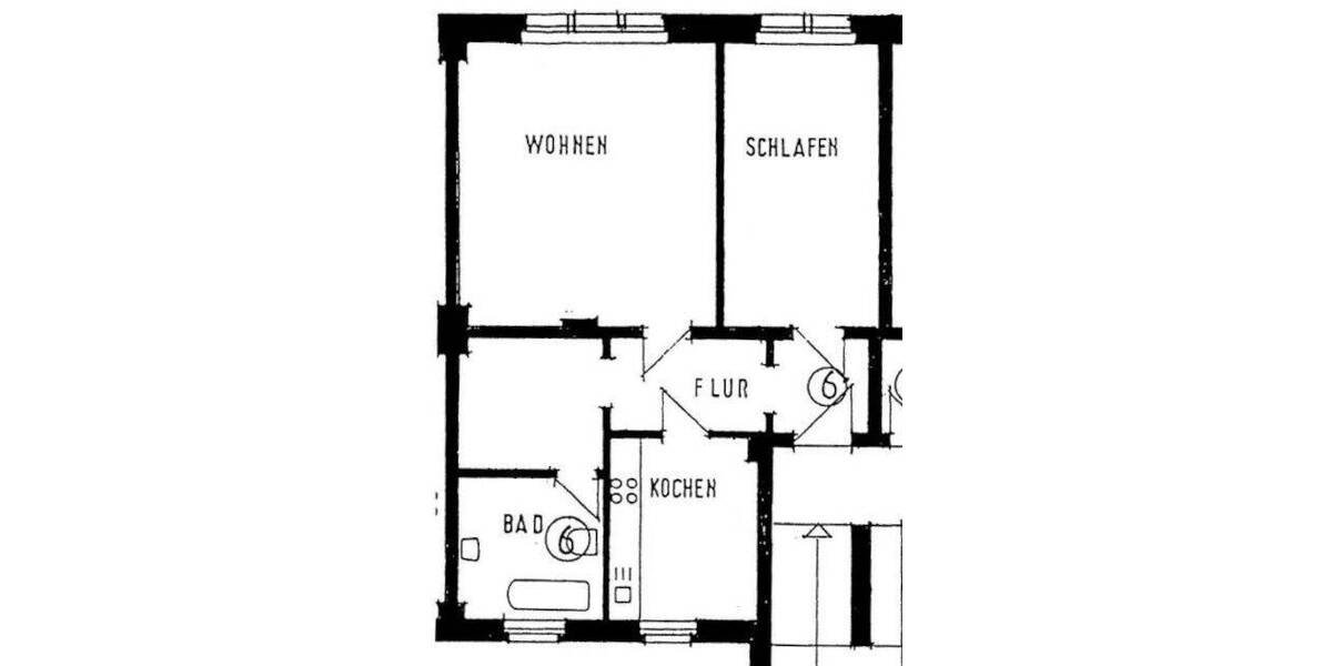 Etagenwohnung Meißen Triebischvorstadt - 2 Zimmer, 70 m&sup2;, 430&euro; | Angebot:25780979