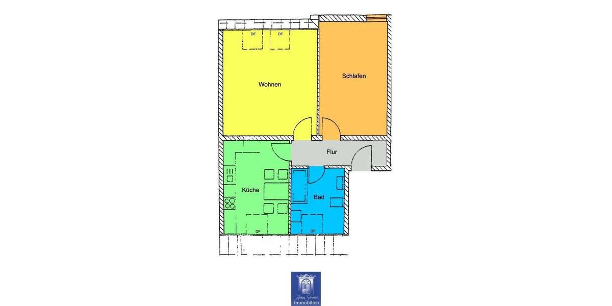 Etagenwohnung Meißen - 2 Zimmer, 59 m&sup2;, 390&euro; | Angebot:26817339