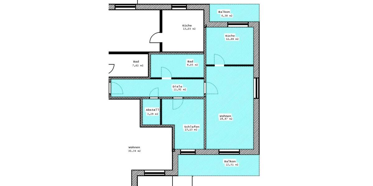 Etagenwohnung Radeburg - 2 Zimmer, 89 m&sup2;, 1.246&euro; | Angebot:26347847