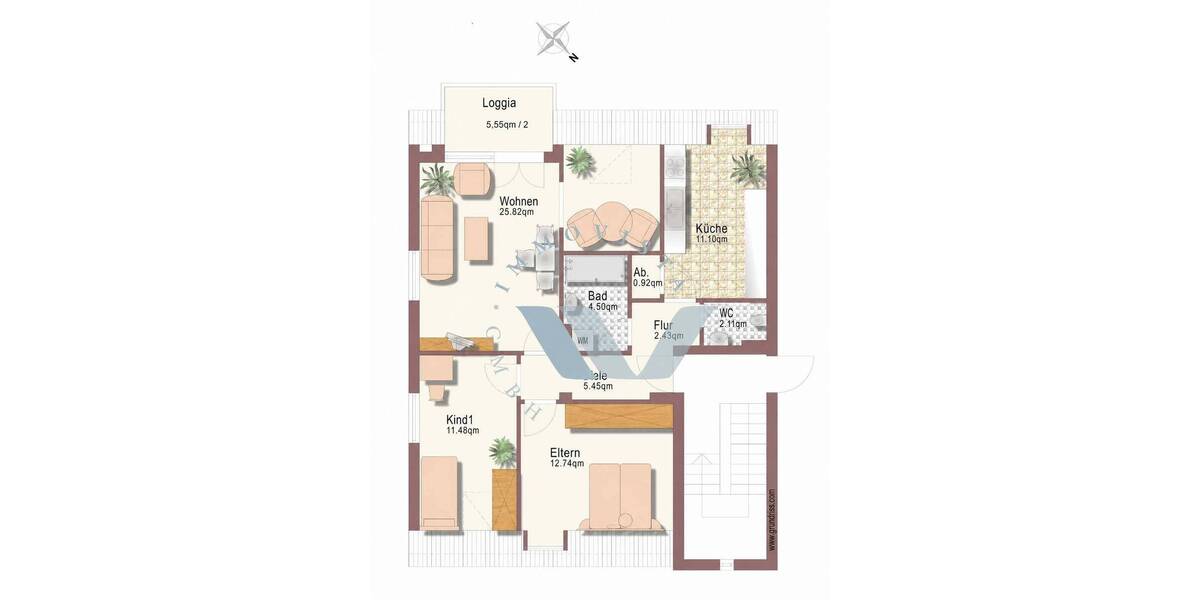 Etagenwohnung Dresden Tolkewitz/Seidnitz-Nord - 3 Zimmer, 79 m&sup2;, 249.000&euro; | Angebot:26543709