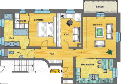 Etagenwohnung Dresden Bühlau/Weißer Hirsch - 3 Zimmer, 85 m&sup2;, 375.000&euro; | Angebot:26931003