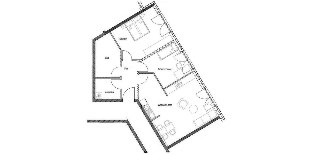 Moderne zentrumsnahe und ruhig gelegene 3-Zimmer-Whg mit Einbauküche und Designbelag, ab März frei 3 zimmer
