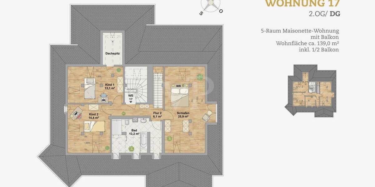 Etagenwohnung Dresden Blasewitz - 5 Zimmer, 139 m&sup2;, 879.400&euro; | Angebot:26359114