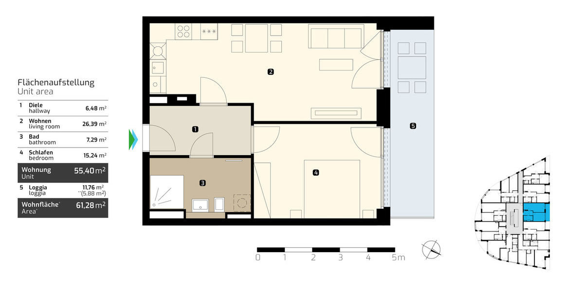 Etagenwohnung Dresden Leipziger Vorstadt - 2 Zimmer, 350.900&euro; | Angebot:26276001