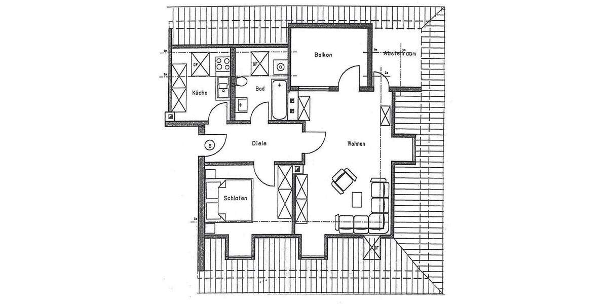 Etagenwohnung Dresden Klotzsche - 2 Zimmer, 58 m&sup2;, 485&euro; | Angebot:25877141