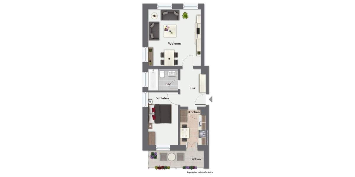 Etagenwohnung Dresden / Trachenberge Pieschen-Nord/Trachenberge - 2 Zimmer, 49 m&sup2;, 450&euro; | Angebot:25879254