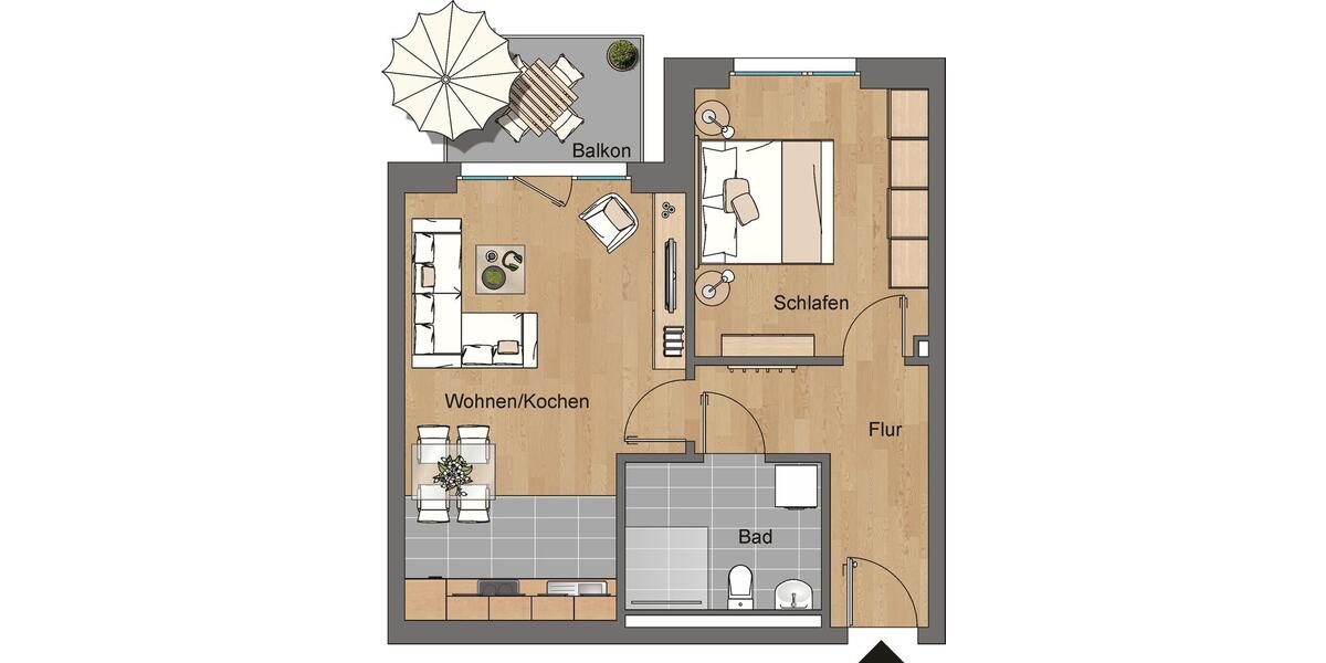 52009711946 - Schöne, helle 2-Raum-Wohnung 2 zimmer