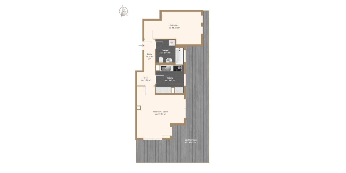 Terrassenwohnung Dresden Südvorstadt-Ost - 2 Zimmer, 79 m&sup2;, 279.000&euro; | Angebot:26475339