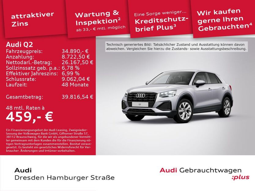 Audi Q2 1.746 km 34.890 € Dresden 01067