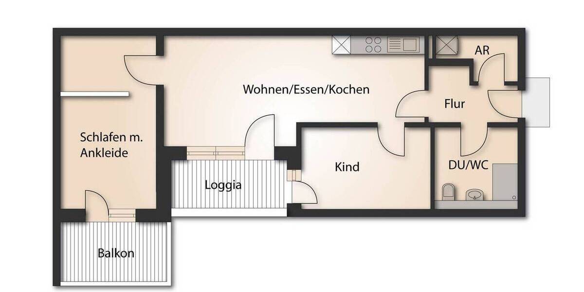 Etagenwohnung Dresden / Plauen Südvorstadt-West - 3 Zimmer, 65 m&sup2;, 406.350&euro; | Angebot:25708333