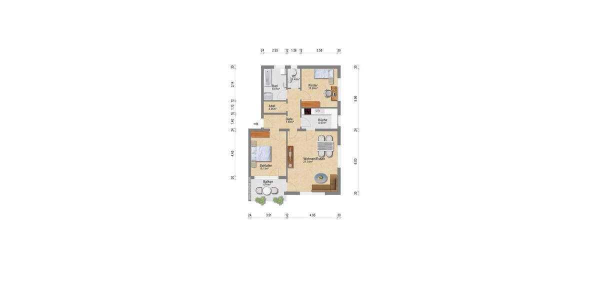 Etagenwohnung Klipphausen Röhrsdorf - 3 Zimmer, 85 m&sup2;, 149.000&euro; | Angebot:25734500