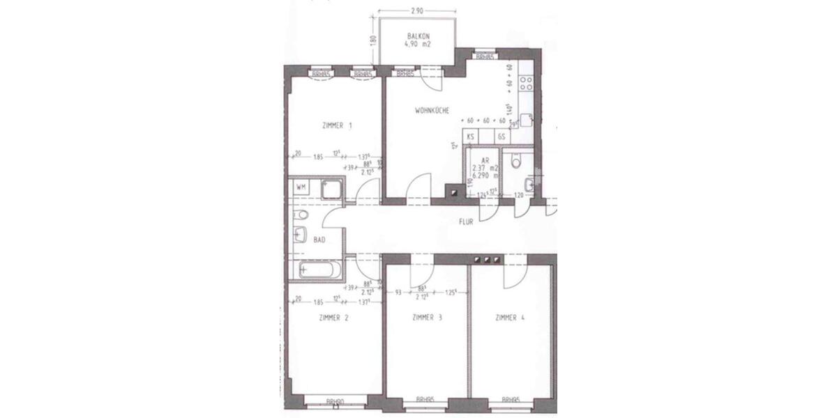Etagenwohnung Freital - 4 Zimmer, 114 m&sup2;, 860&euro; | Angebot:25148230