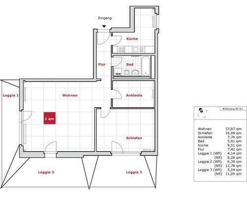 Das ist Ihr Zuhause: Schicke 2-Zimmer-Wohnung mit großem Balkon zimmer