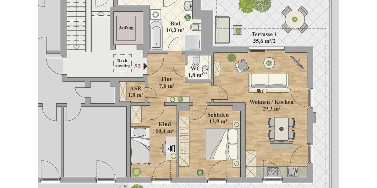 Etagenwohnung Dresden Prohlis - 3 Zimmer, 94 m&sup2;, 1.650&euro; | Angebot:26493213