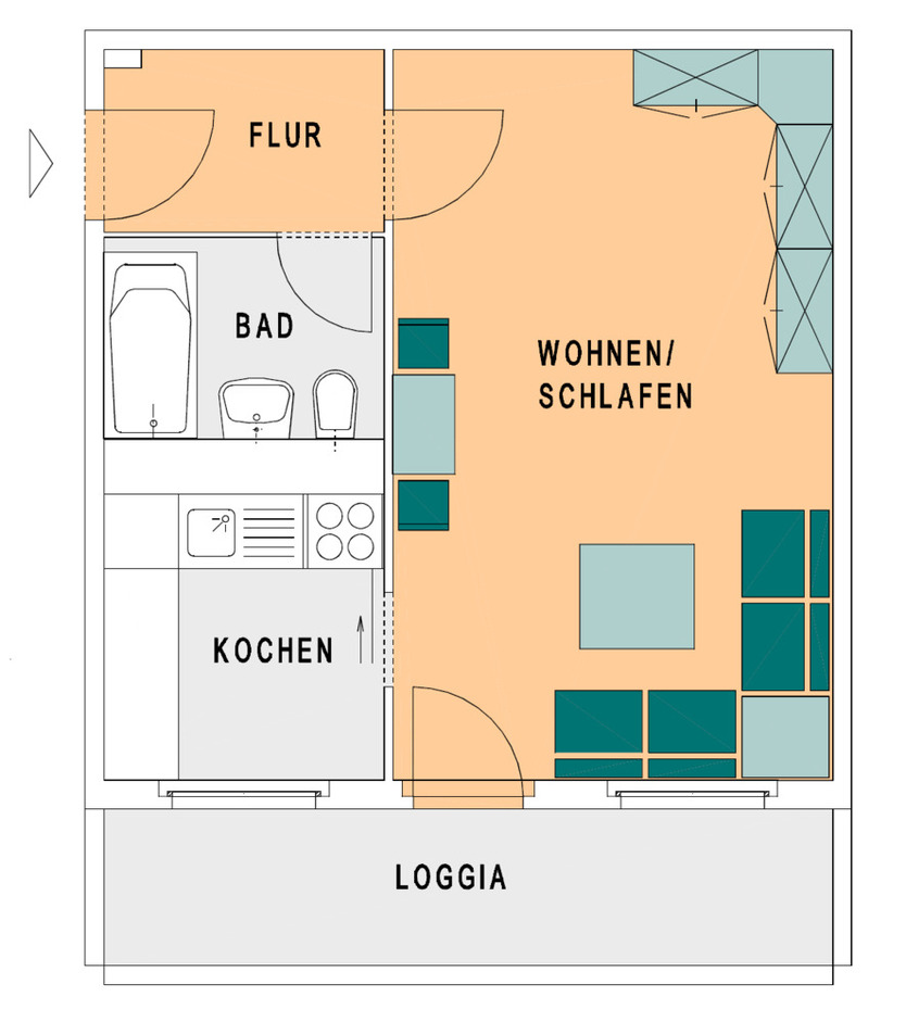 Ab sofort: Wohnung mit Balkon
